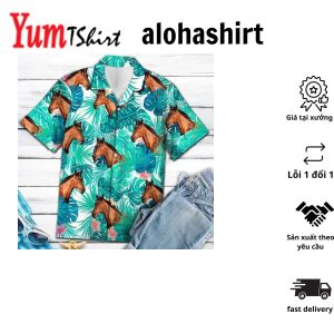 Head Of Horse Tropical Forest Hawaiian Shirt For Men Women