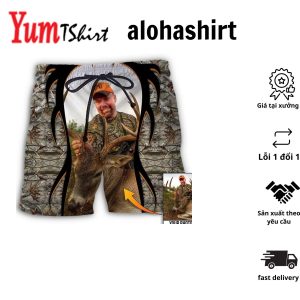 Hunting Lover Cool Pattern Custom Photo Aloha Hawaiian Beach Shorts
