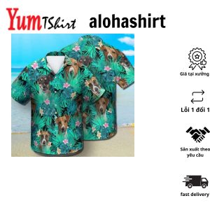 Jack Russell Terrier Hawaiian Shirt Dog Summer Leaves Hawaiian Shirt Unisex Print Aloha Short Sleeve Casual Shirt Summer Gifts