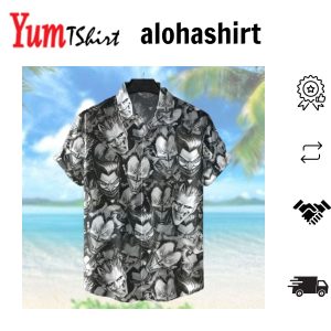 Joker Faces Forming a Vibrant Display on Batman Hawaiian Shirt