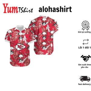 Kansas City Chiefs Coconut Leaves And Skulls Hawaii Shirt And Shorts Shirt