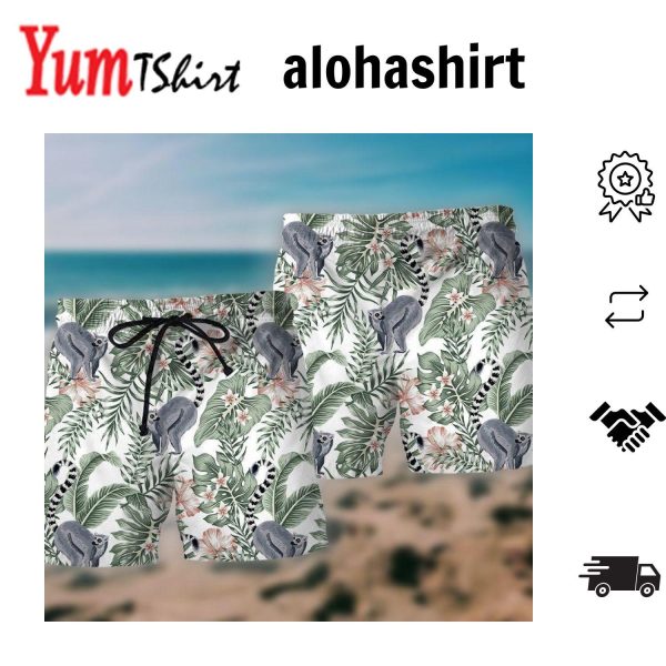 Lion Cool Luxury Style Aloha Hawaiian Beach Shorts