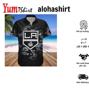Los Angeles Kings Button Up Hawaiian Themed Shirt