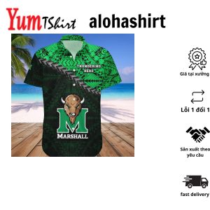 Marshall Thundering Herd Hawaii Shirt Grunge Polynesian Tattoo – NCAA