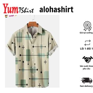 Men’s Short Sleeve Casual Loose Aloha Shirt