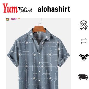 Men’s Vintage Tipsy Spirit Geometric Print Regular Sleeve Aloha Shirt