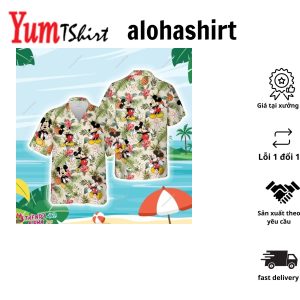 Mickey Mouse Hawaiian Shirt Mickey Mouse Pineapple Fruit Tropical Hawaiian Shirt Disney Summer Party Shirt Vacation Shirt