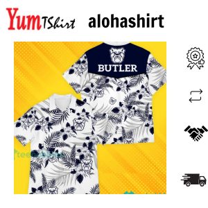 NCAA Butler Bulldogs Tropical Patterns Hawaiian Shirt