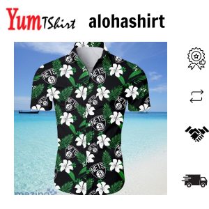 Nba Brooklyn Nets Tropical Flowers Hawaiian Shirt V2 Aloha Shirt