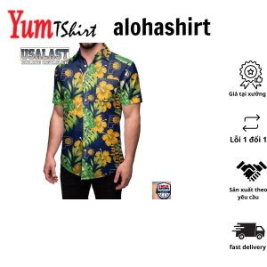 Iowa Hawkeyes American Flag Name Personalized Short Sleeve Button Up Tropical Hawaiian Shirt