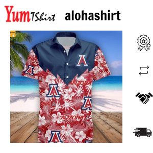 Short Sleeve Hawaiian Arkansas Razorbacks Button Up Shirt