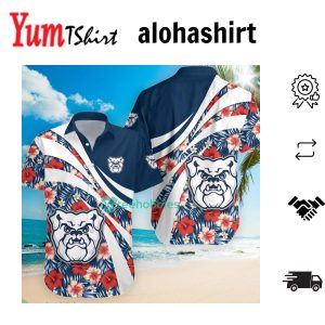 Ncaa Butler Bulldogs Tropical Flowers Hawaiian Shirt Aloha Shirt