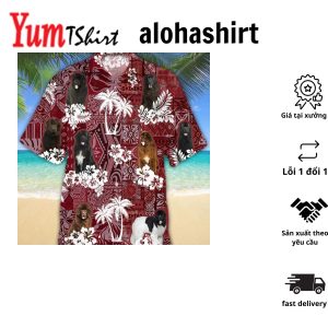 Newfoundland Hawaiian Shirt Dog Summer Leaves Hawaiian Shirt Unisex Print Aloha Short Sleeve Casual Shirt Summer Gifts