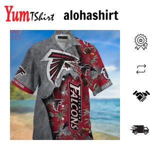 Nfl Atlanta Falcons Silver Red Hawaiian Shirt Aloha Shirt