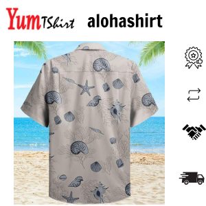 Ocean Seashell Coral Beige Hawaiian Shirt 3D Summer Gifts