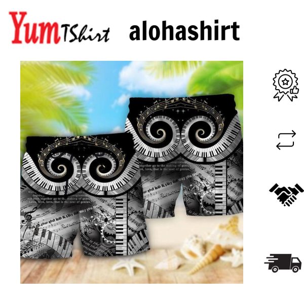 Pirate Monster Storm Sea Aloha Hawaiian Beach Shorts