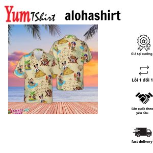 Pirates Mickey Mouse Hawaiian Shirt 3D Disney Hawaii Holiday Beach Shirt Tropical Hawaiian Shirt Mickey Mouse Lover Disney Lover