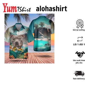 Pitbull Hawaiian Shirt Gift For Dog Lover Shirts Men’s Hawaiian Shirt Summer Hawaiian Aloha Shirt