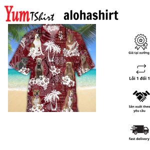 Pitbull Tropical Leaf Cool Dog Aloha Hawaiian Beach Shorts