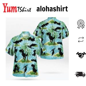 Trendy Aloha Men’s Vintage Fire Hydrant and Girl Print Hawaiian Shirt