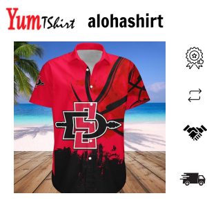 San Diego State Aztecs Hawaii Shirt Basketball Net Grunge Pattern – NCAA