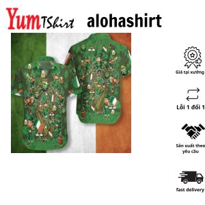 Shamrock Shores Irish Saint Patrick’s Day Hawaiian Shirt