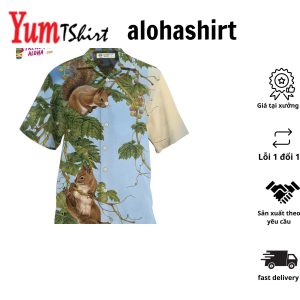 Squirrel Tree Climbing Hawaiian Shirt