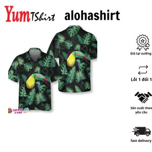 Toucan In The Forest Hawaiian Shirt Tropical Toucan Shirt For Adults Cool Toucan Print Shirt