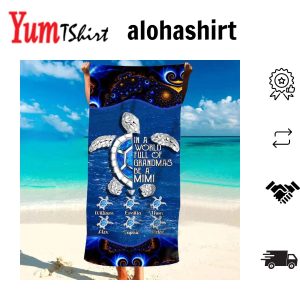 World Grandmas Choose Mimi Personalized Beach Towels Gift Grandma