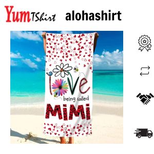 World Grandmas Choose Mimi Personalized Beach Towels Gift Grandma