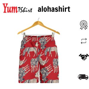 Zebra Abstract Red Background For Men Women Kid Shorts