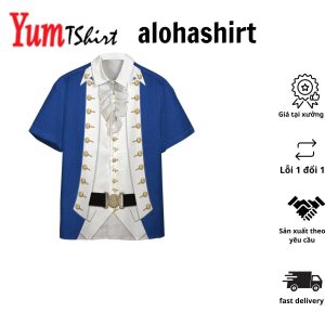 3D Alexander Hamilton Costume Short Sleeve Shirt Hawaiian Shirt For Men Women