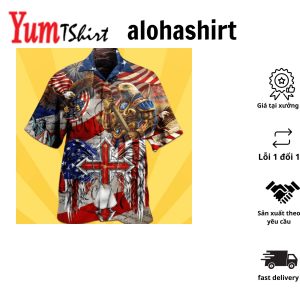 4Th Of July Hawaii Shirt Combatant Eagle American Flag Hawaiian Aloha Shirt Unisex Adult