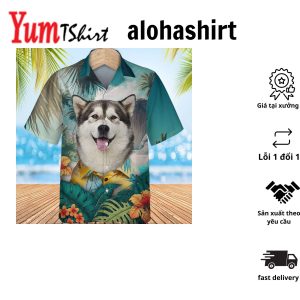 Alaskan Malamute – 3D Tropical Hawaiian Shirt