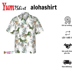 Alligator Seamless Pattern Shirt For Men Hawaiian Shirt