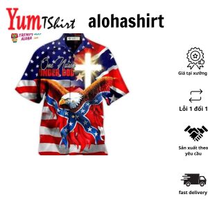 America One Nation Under God Patriotism Hawaiian Shirt
