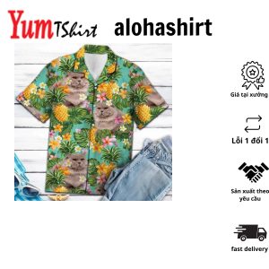 Basset Hound Dog Pineapple Hawaiian Shirt For