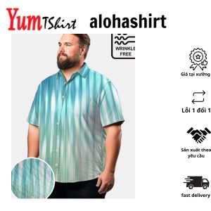 Big & Tall Retro TieDye Fringes Free Seersucker Hawaiian Shirt