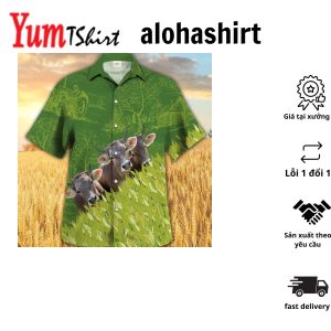 Brown Swiss Farm Corn Pattern Hawaiian Shirt Summer Hawaiian Shirt For Men And Women