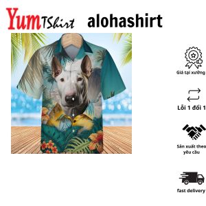 Bull Terrier Ai – 3D Tropical Hawaiian Shirt