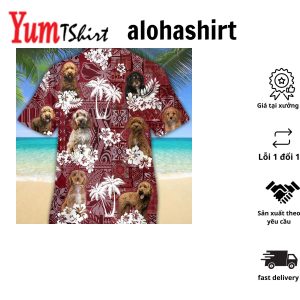 Cavapoo Red Hawaiian Shirt Gift For Dog Lover Shirts Animal Summer Shirts Hawaiian Shirt Men