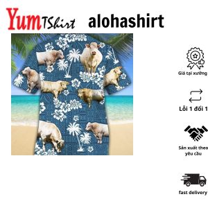 Charolais Cattle Lovers Farm Hawaiian Shirt Cow Hawaiian Shirt For Summer Gifts