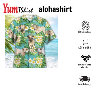 Charolais Cow Hawaiian Shirt Animal Hawaiian Shirts Farmer Shirt For Men And Women