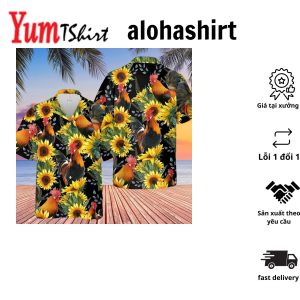 Chicken Sunflower Hawaiian Shirt Summer Gifts For Men And Women