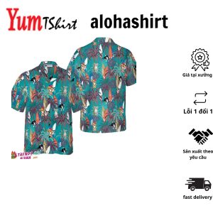 Chihuahua Summer Beach Hawaiian Shirt Hawaiian Shirts For Men Short Sleeve Aloha Beach Shirt