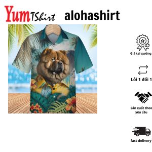 Chow Chow Majesty 3D Hawaiian Holding Firm Tropical Fortresses Shirt