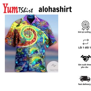 Colorful Hippie Turtle Elegance Design Hawaiian Shirt Collection