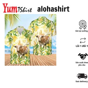 Corn Farm Texas Longhorn All Over Printed 3D Hawaiian Shirt