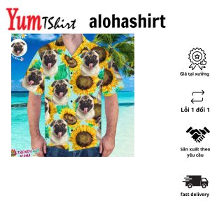 Custom Face Aloha Hawaiian Shirt Personalized Aloha Hawaiian Shirt Summer Sunflower Shirt
