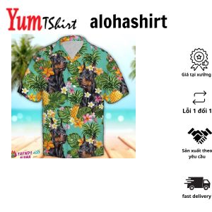 Doberman Hawaiian Shirt Doberman Tropical Aloha Hawaiian Shirts